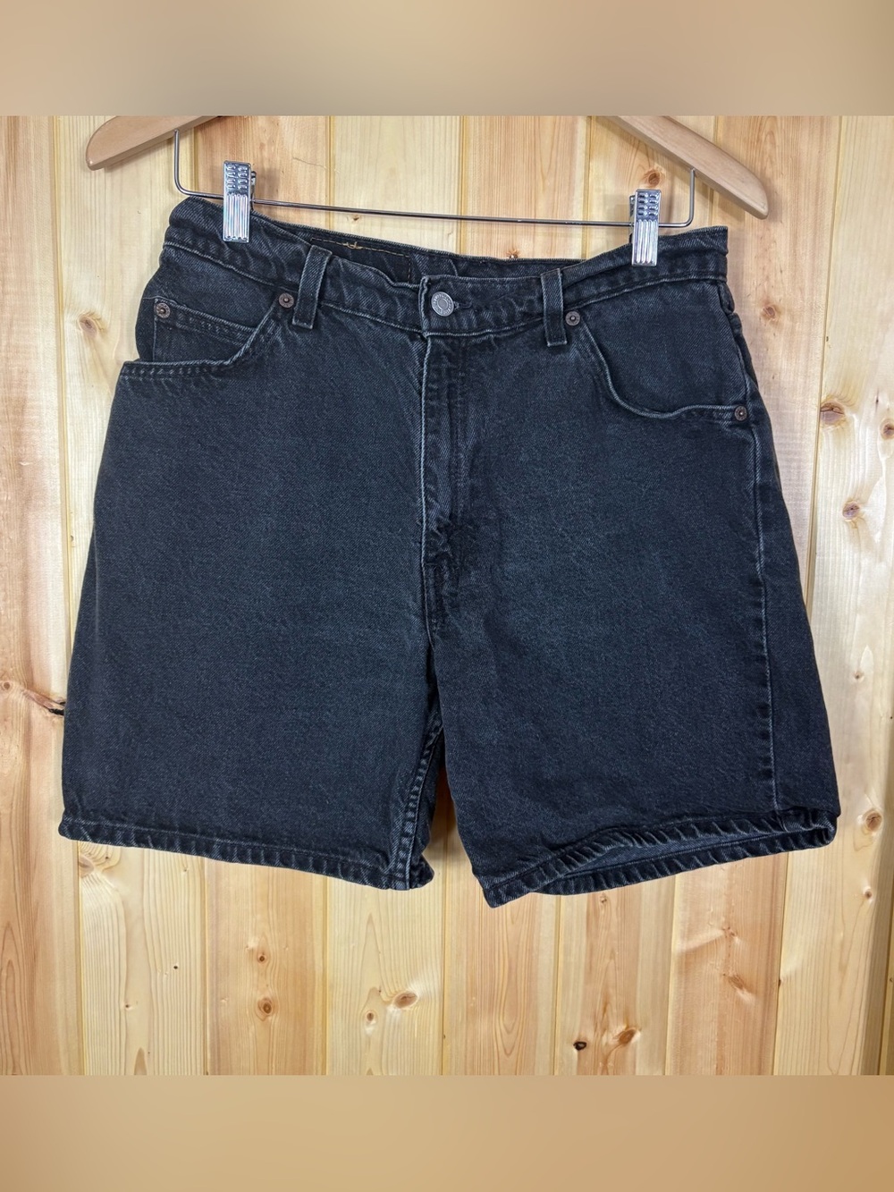Vtg Levi's 950 Relaxed Fit High Rise Faded Black Shorts Women’s 10 Reg classic
